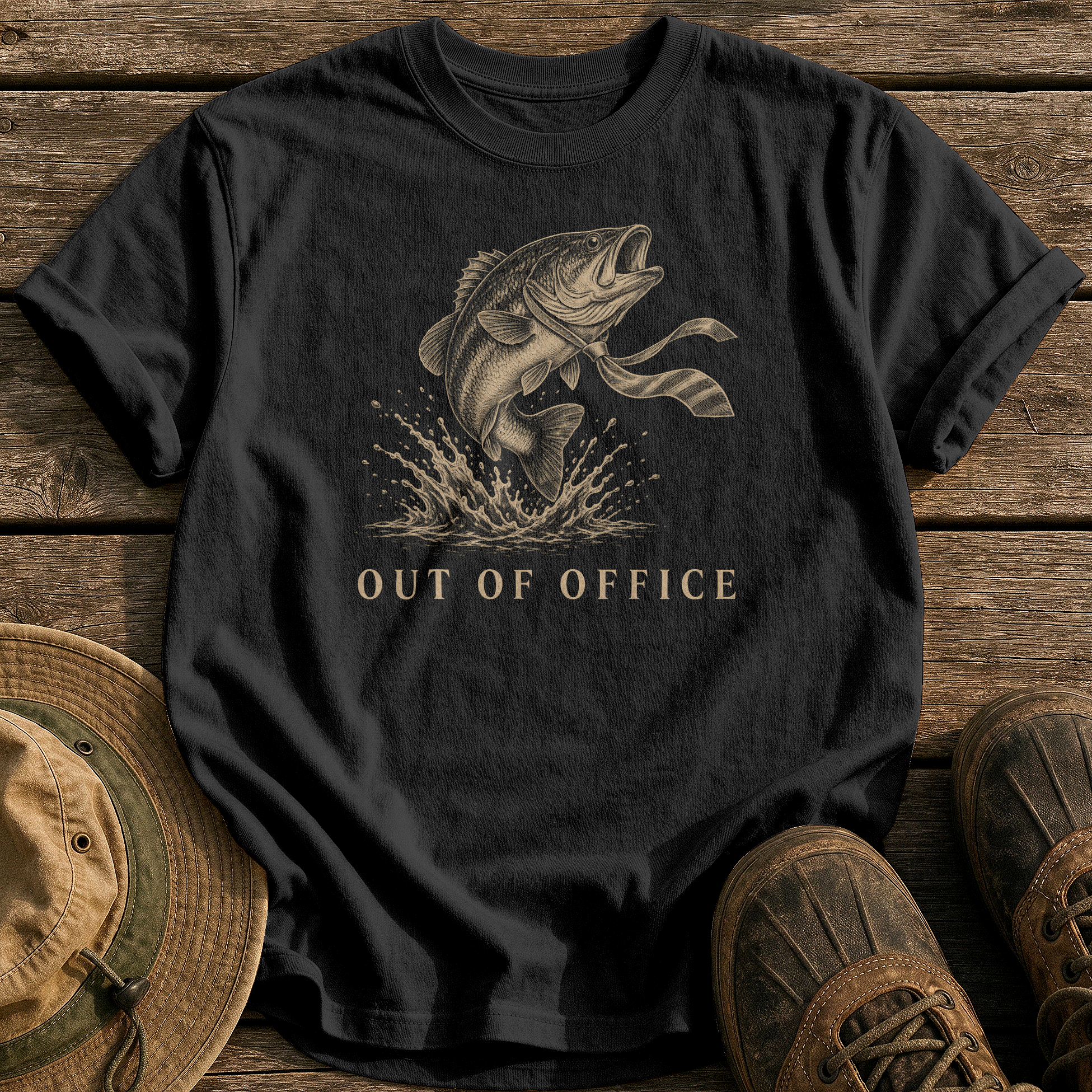Out of Office tee - Black - front