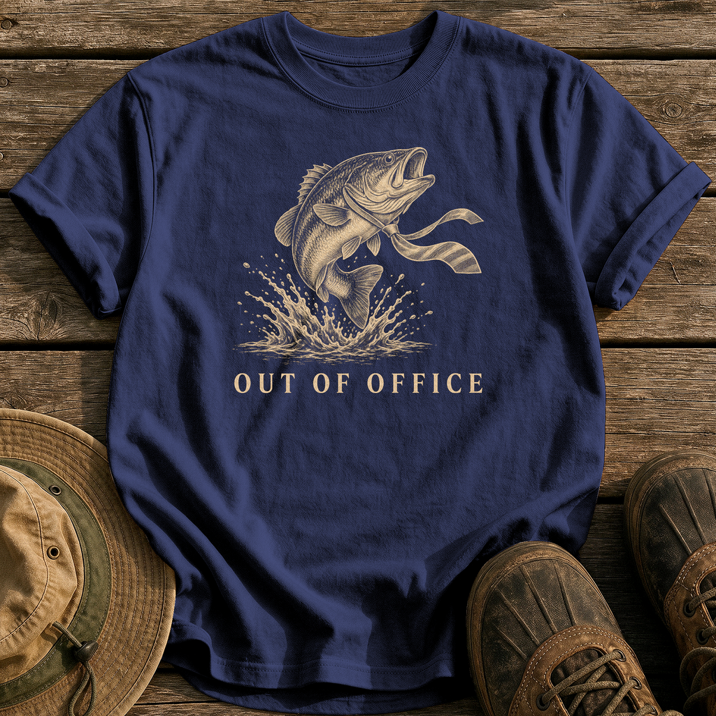 Out of Office tee - True Navy - front