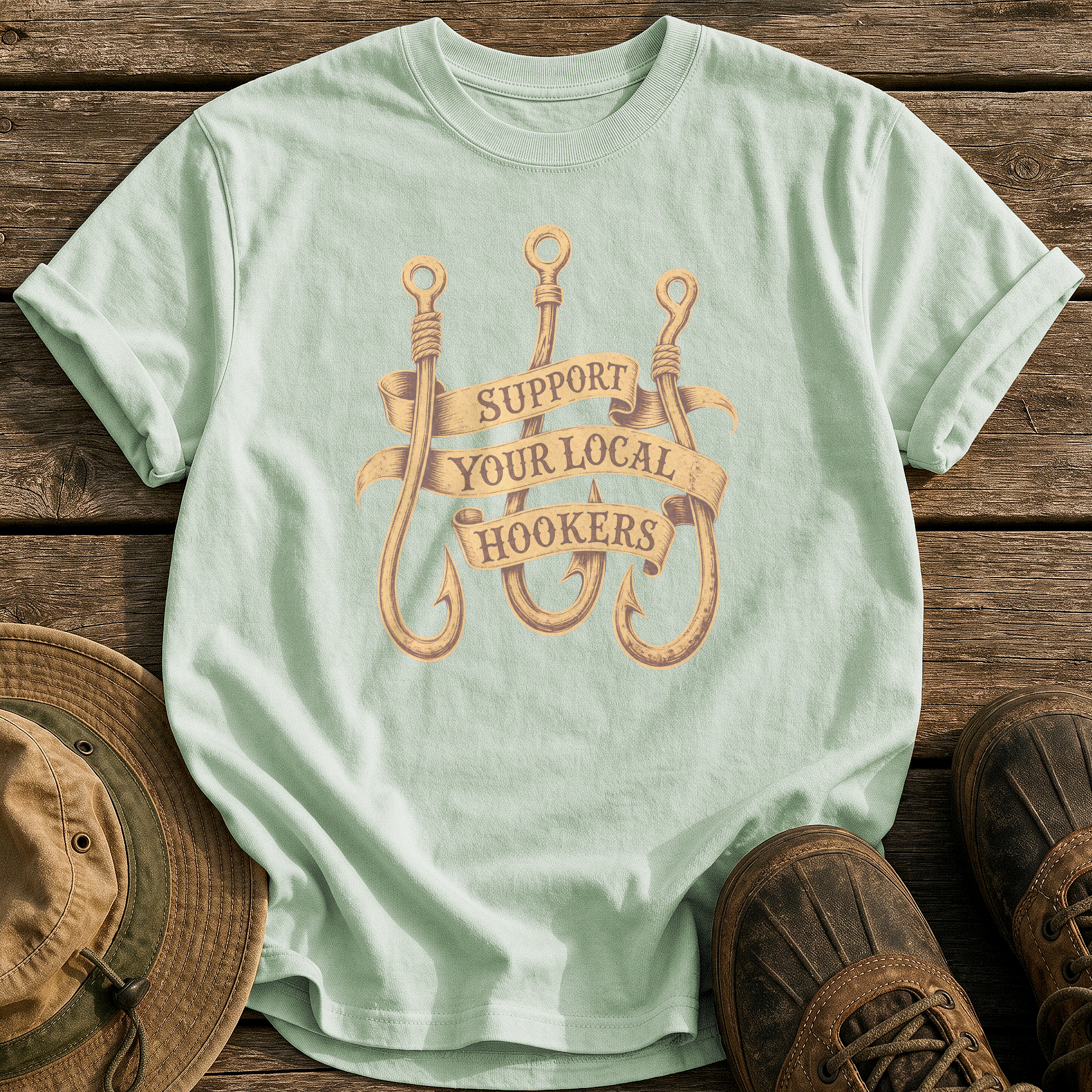 Support Your Local Hookers tee - Bay - front