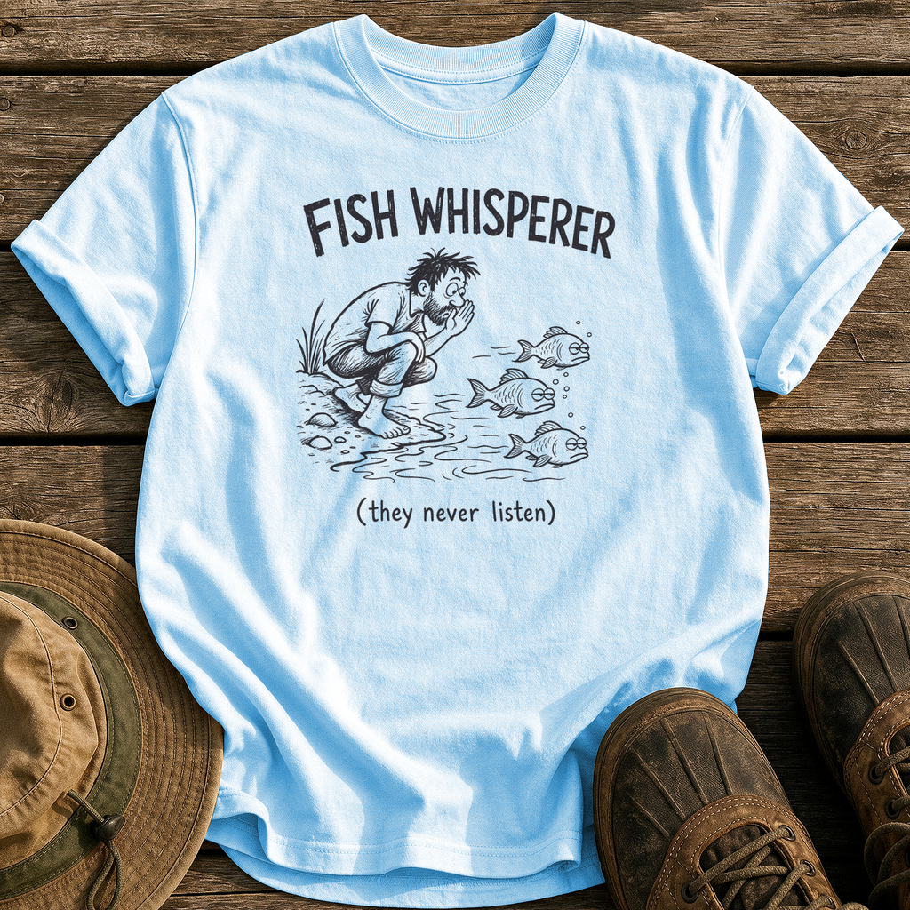 Fish Whisperer tee - Chambray - front