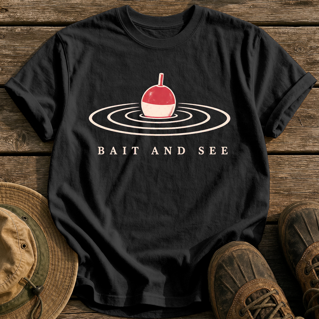 Bait and See tee - Black - front