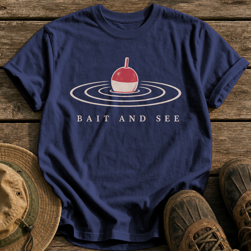 Bait and See tee - True Navy - front