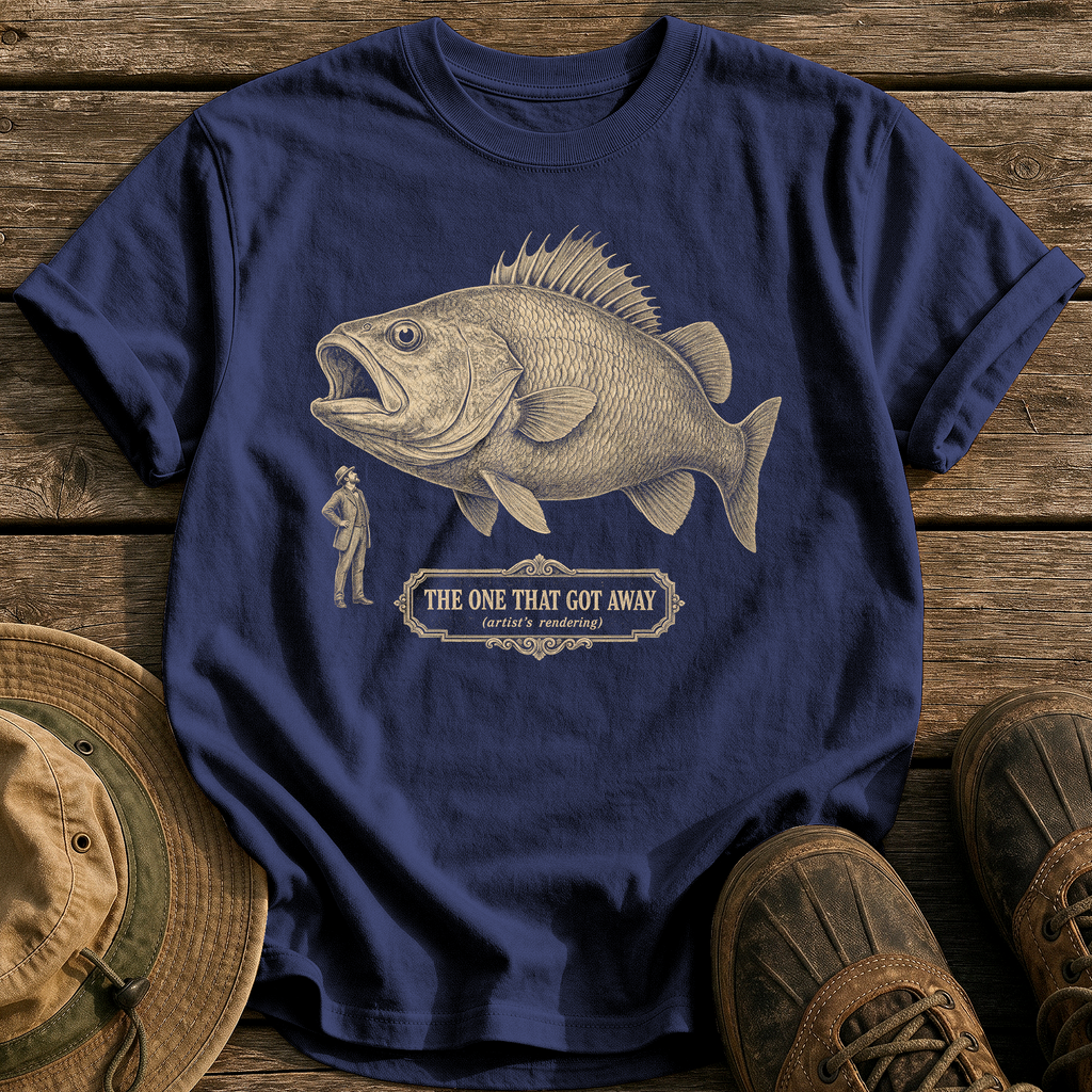 The One That Got Away tee - True Navy - front