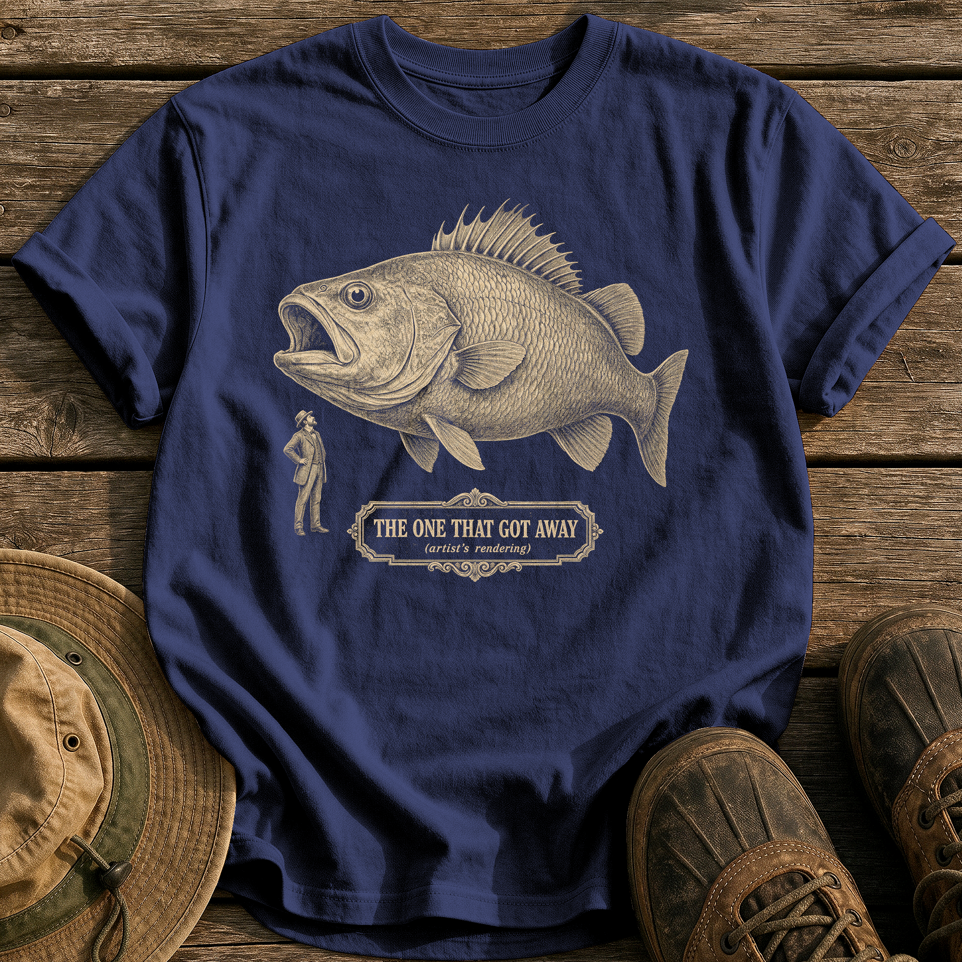 The One That Got Away tee - True Navy - front