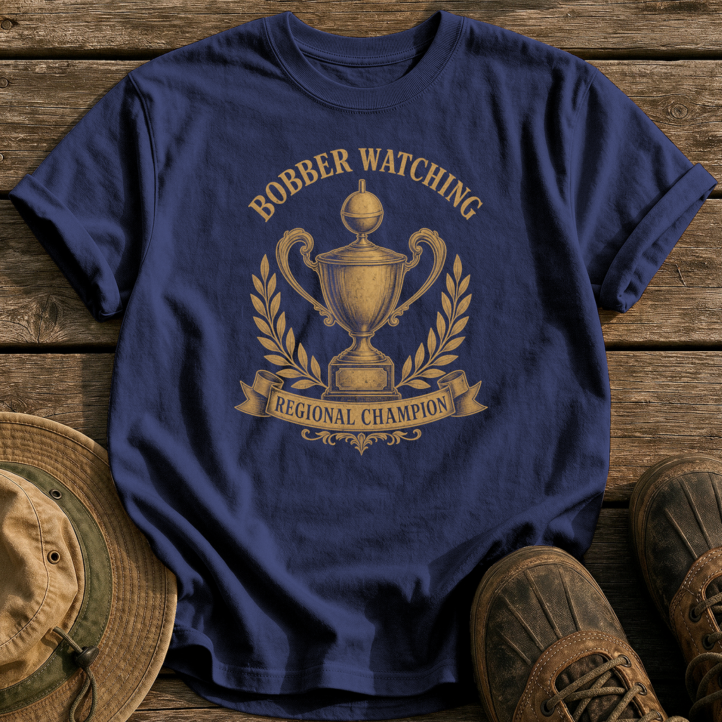 Bobber Watching Regional Champion tee - True Navy - front