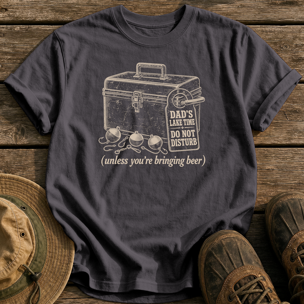 Dads Lake Time tee - Graphite - front