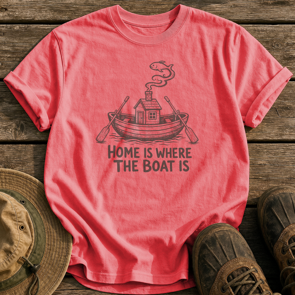 Home Is the Boat tee - Watermelon - front