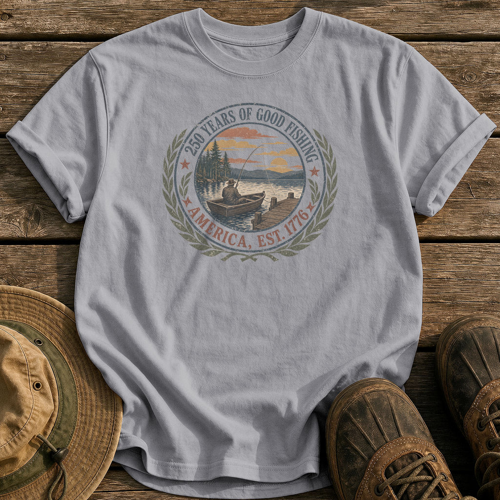 250 Years of Good Fishing tee - Grey - front