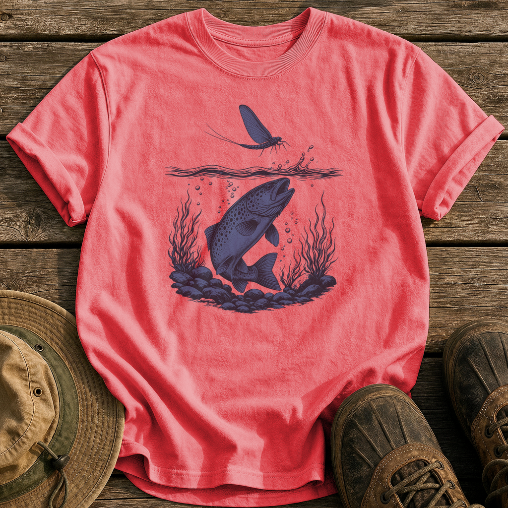 The Rise tee - Watermelon - front