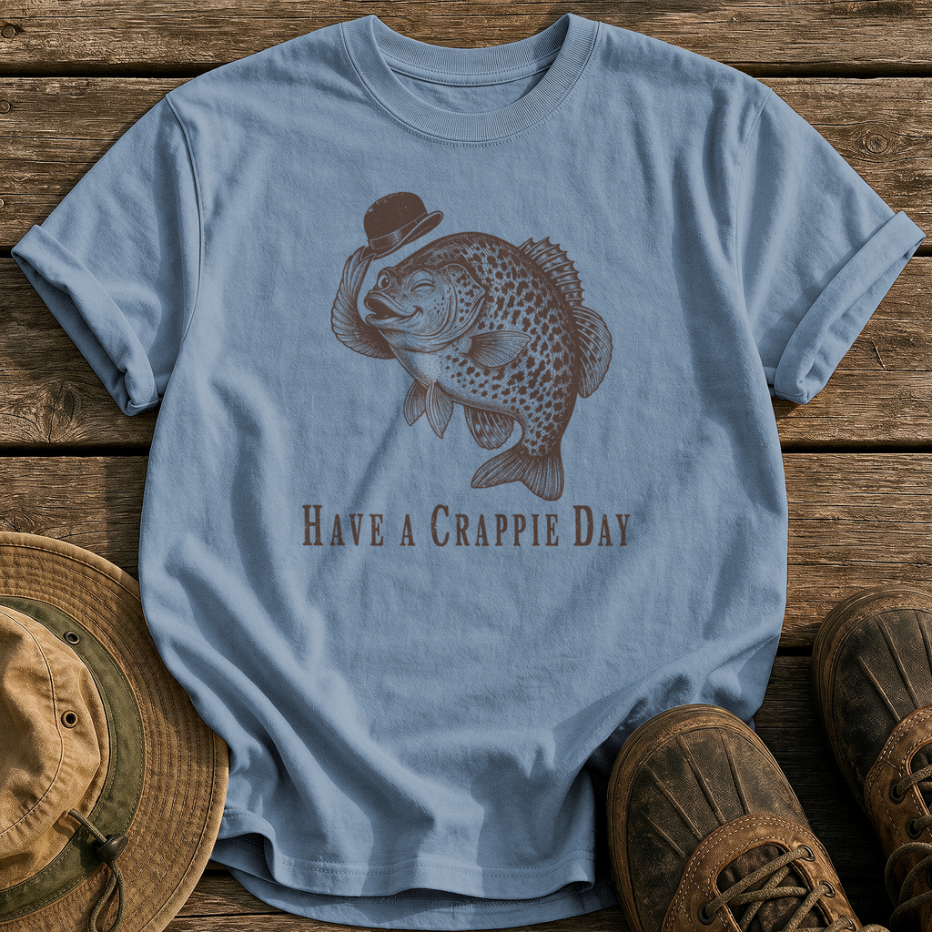 Have a Crappie Day tee - Blue Jean - front