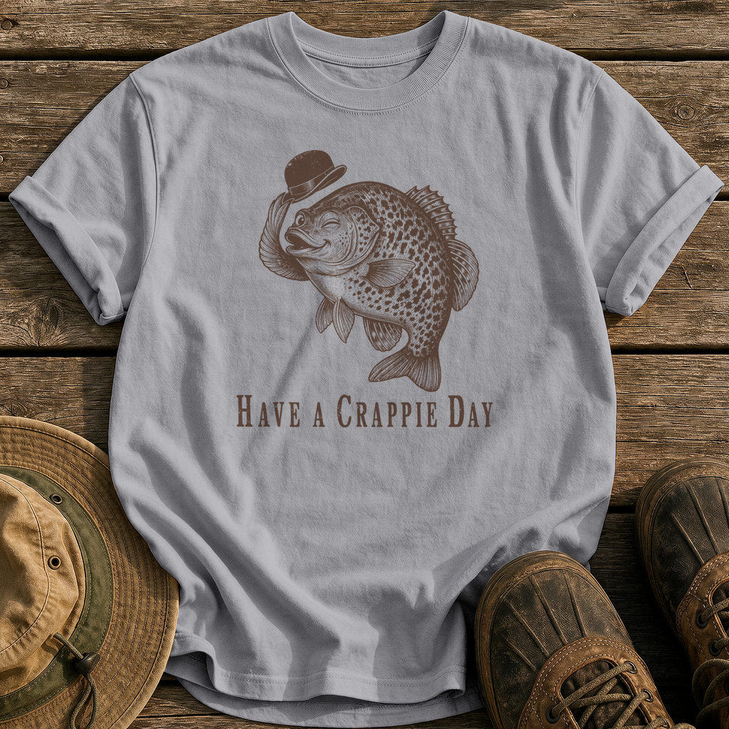 Have a Crappie Day tee - Grey - front