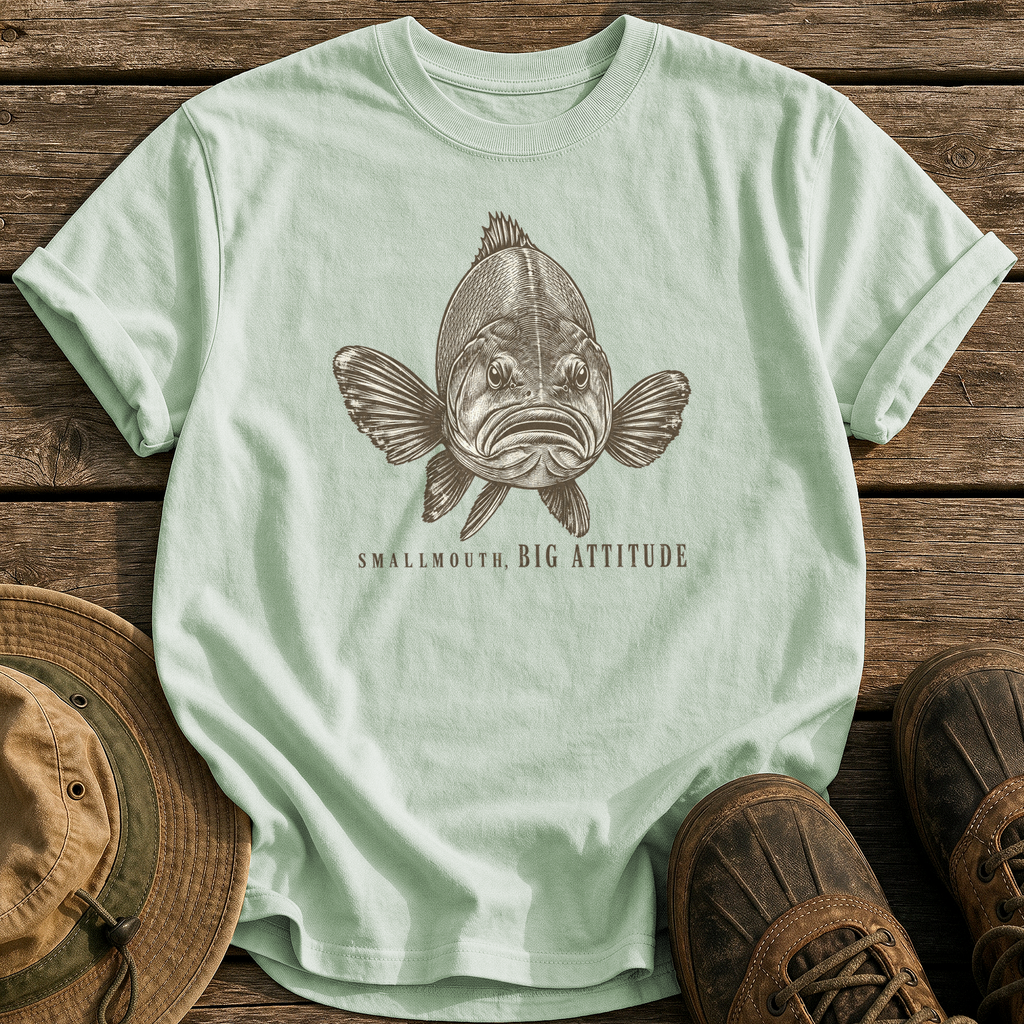 Smallmouth, Big Attitude tee - Bay - front