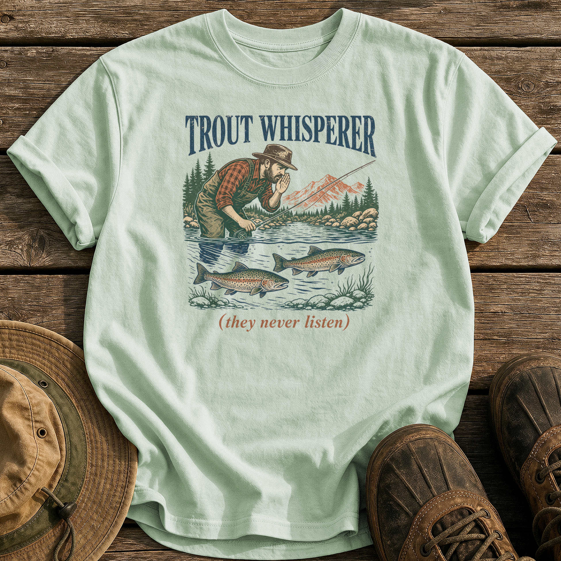 Trout Whisperer tee - Bay - front