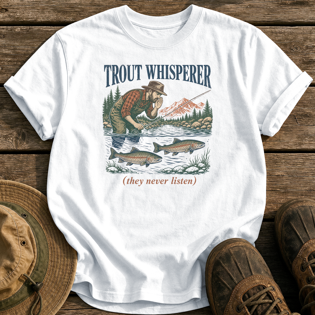 Trout Whisperer tee - White - front