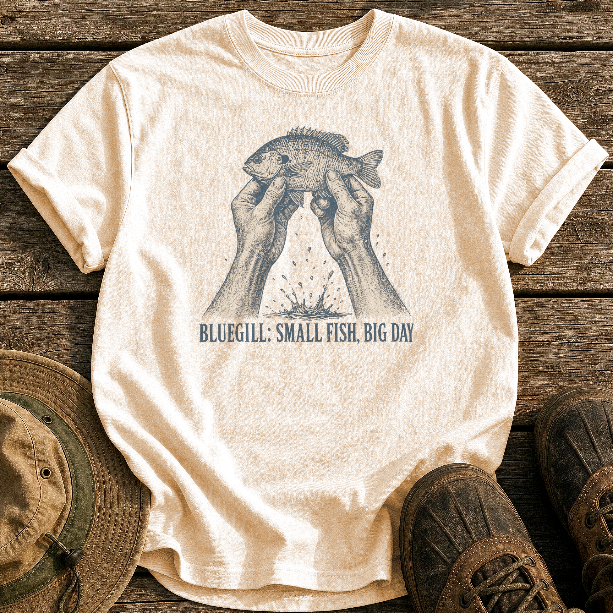 Bluegill: Small Fish, Big Day tee - Ivory - front