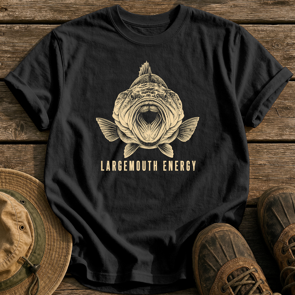 Largemouth Energy tee - Black - front