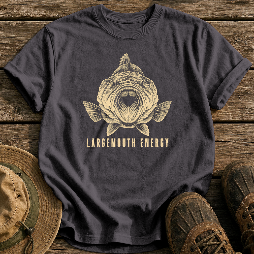 Largemouth Energy tee - Graphite - front