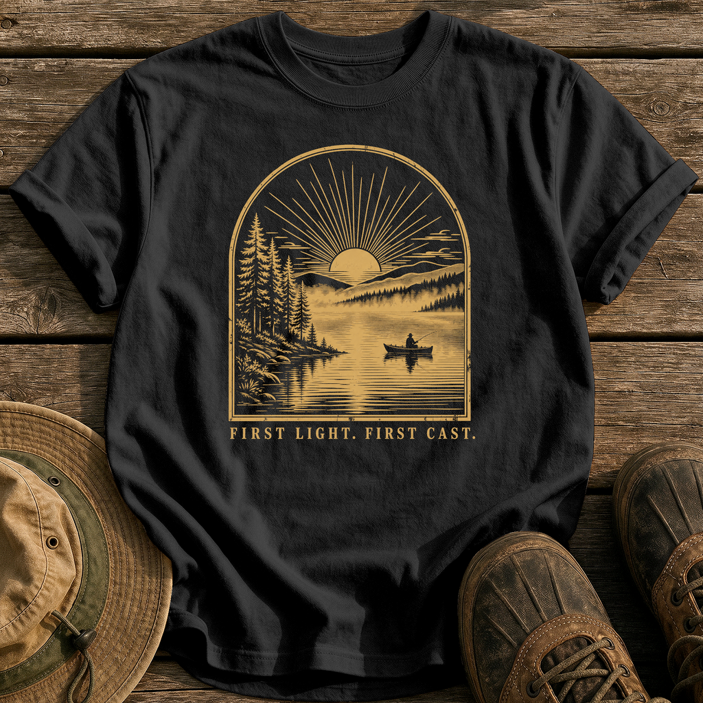 First Light First Cast tee - Black - front