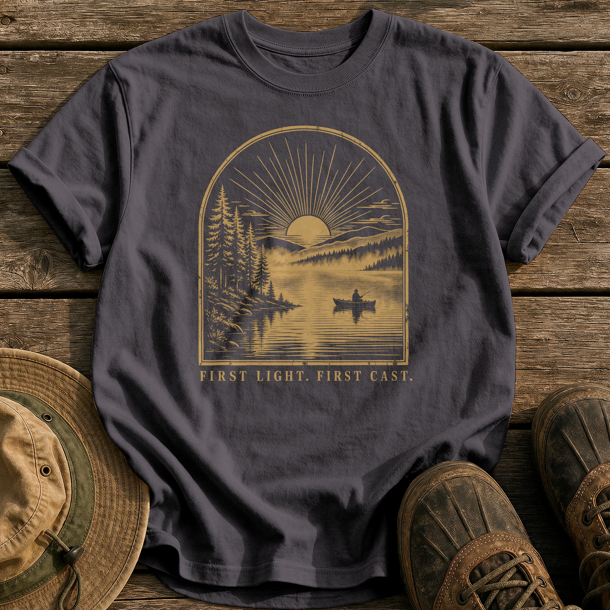 First Light First Cast tee - Graphite - front