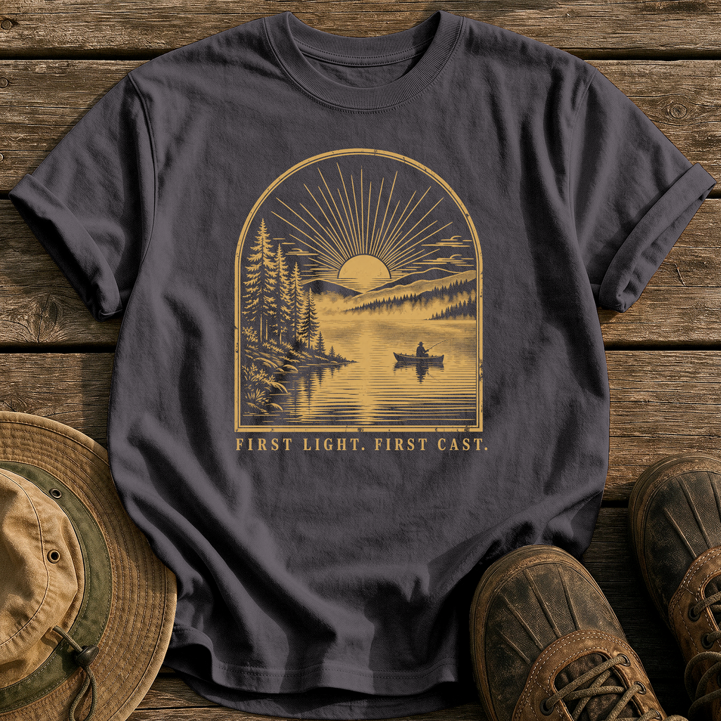 First Light First Cast tee - Graphite - front