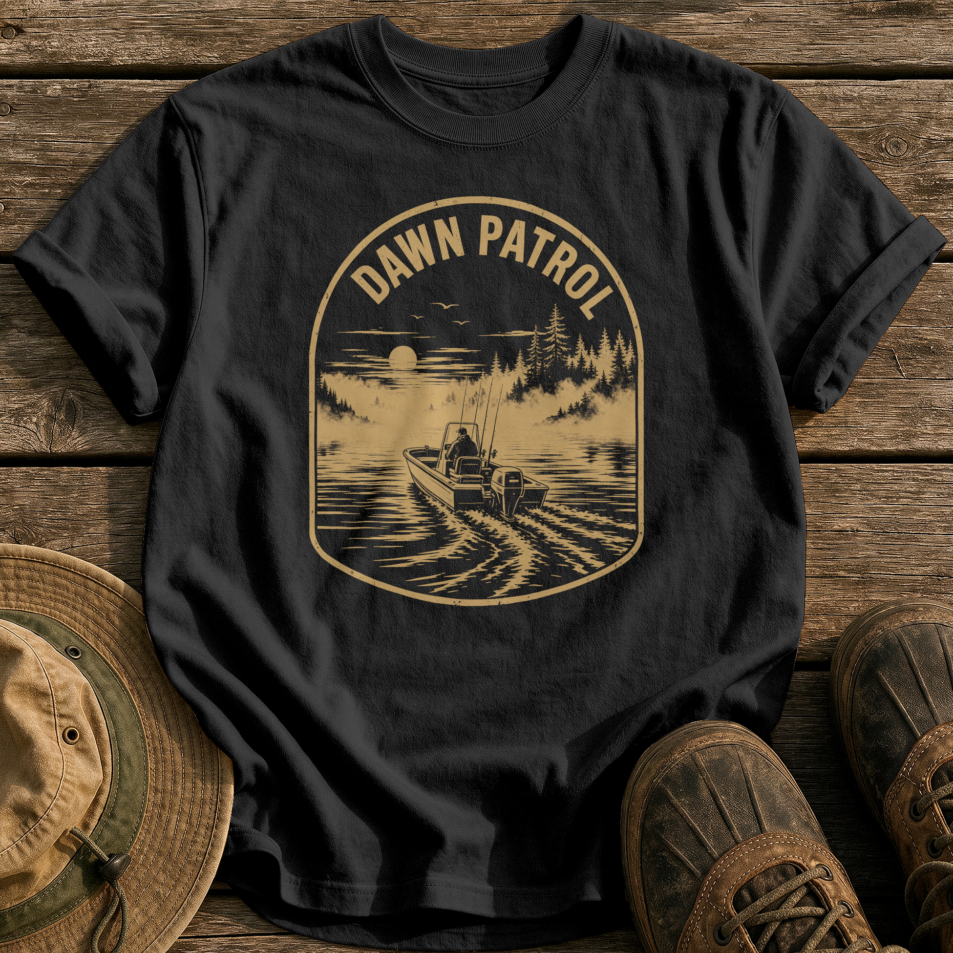 Dawn Patrol tee - Black - front