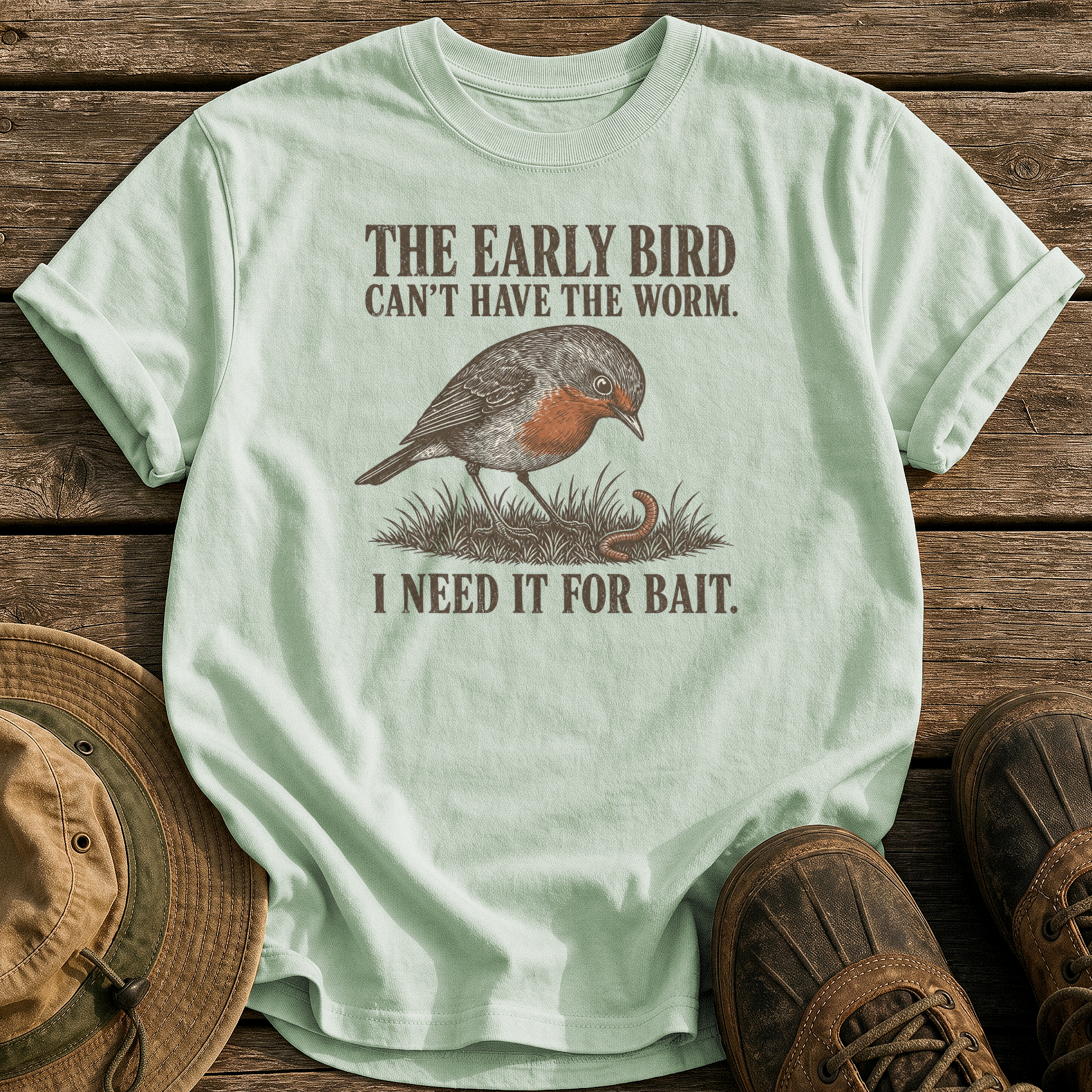 Early Bird Can't Have It tee - Bay - front