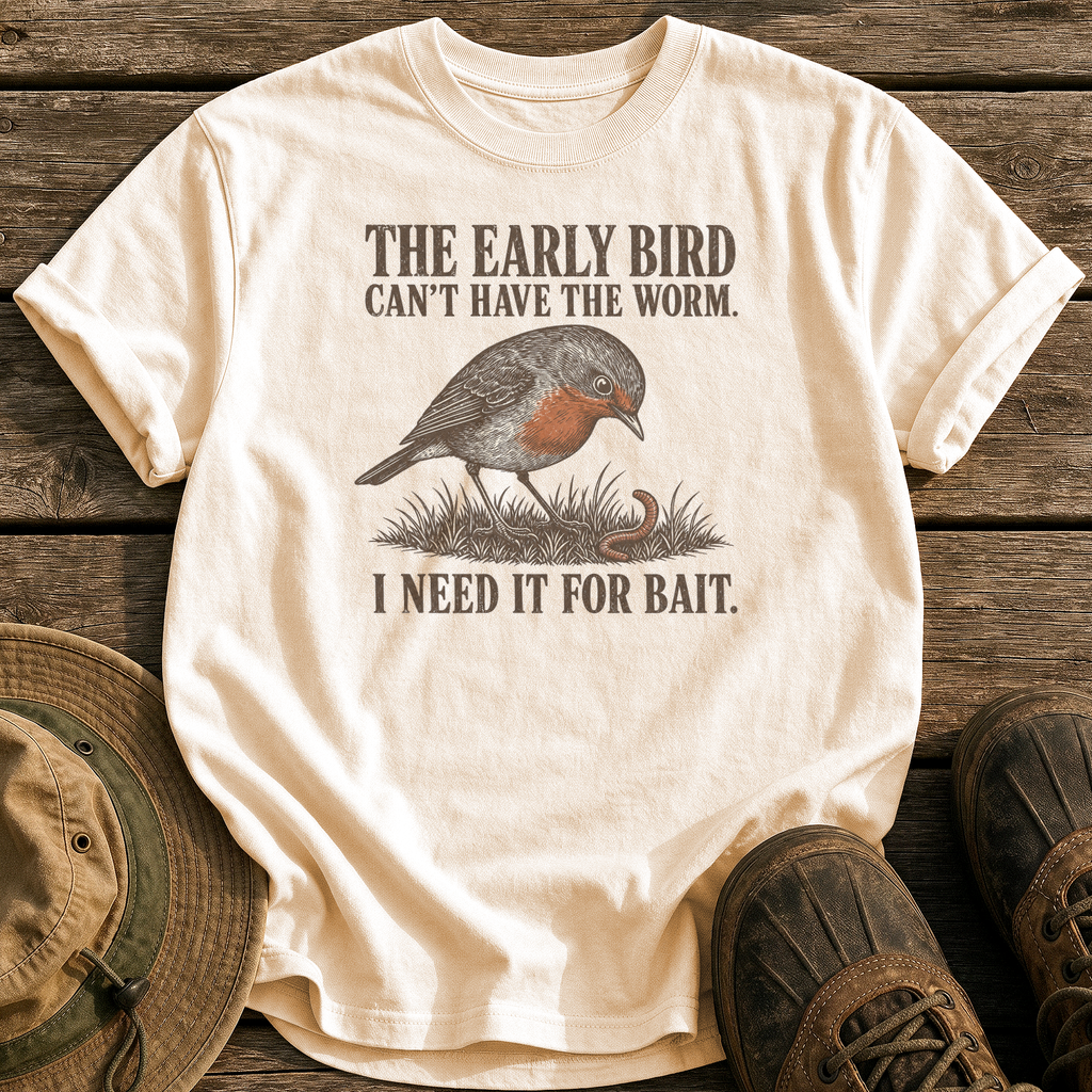 Early Bird Can't Have It tee - Ivory - front