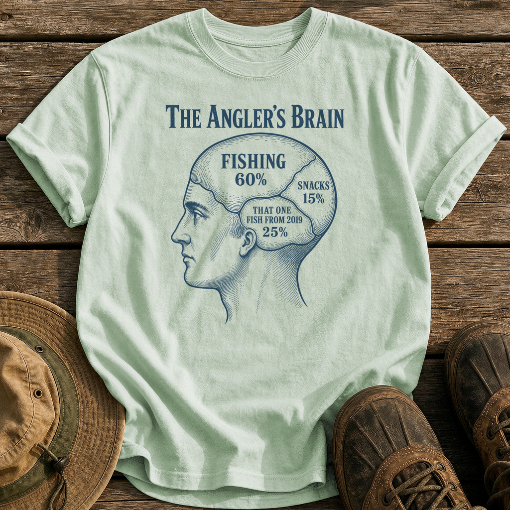 The Angler's Brain tee - Bay - front