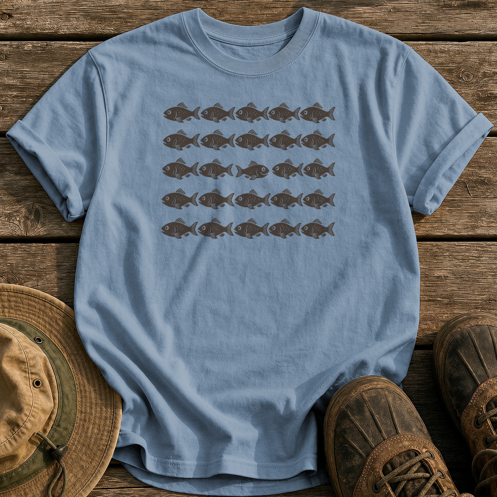 Swim Your Own Way tee - Blue Jean - front