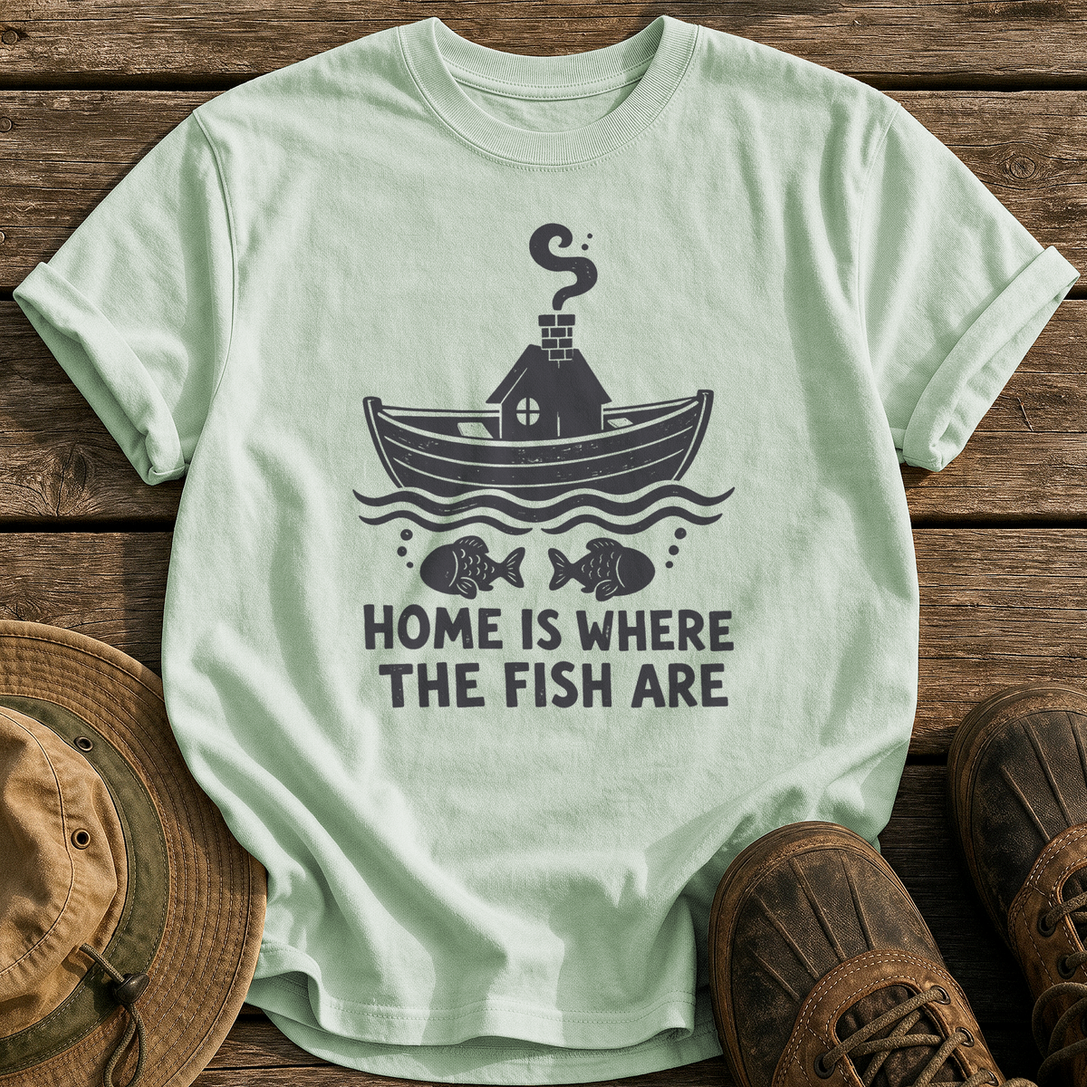 Home Is Where Fish Are tee - Bay - front