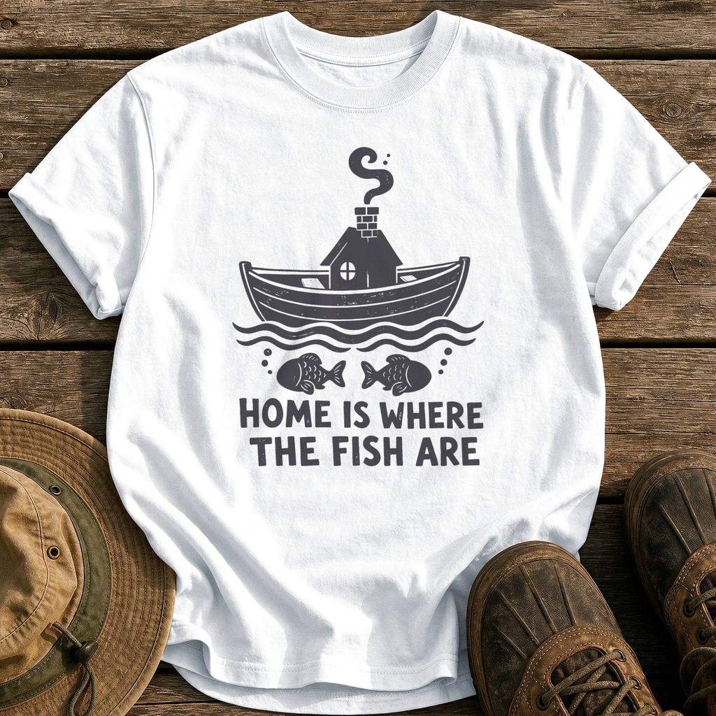 Home Is Where Fish Are tee - White - front
