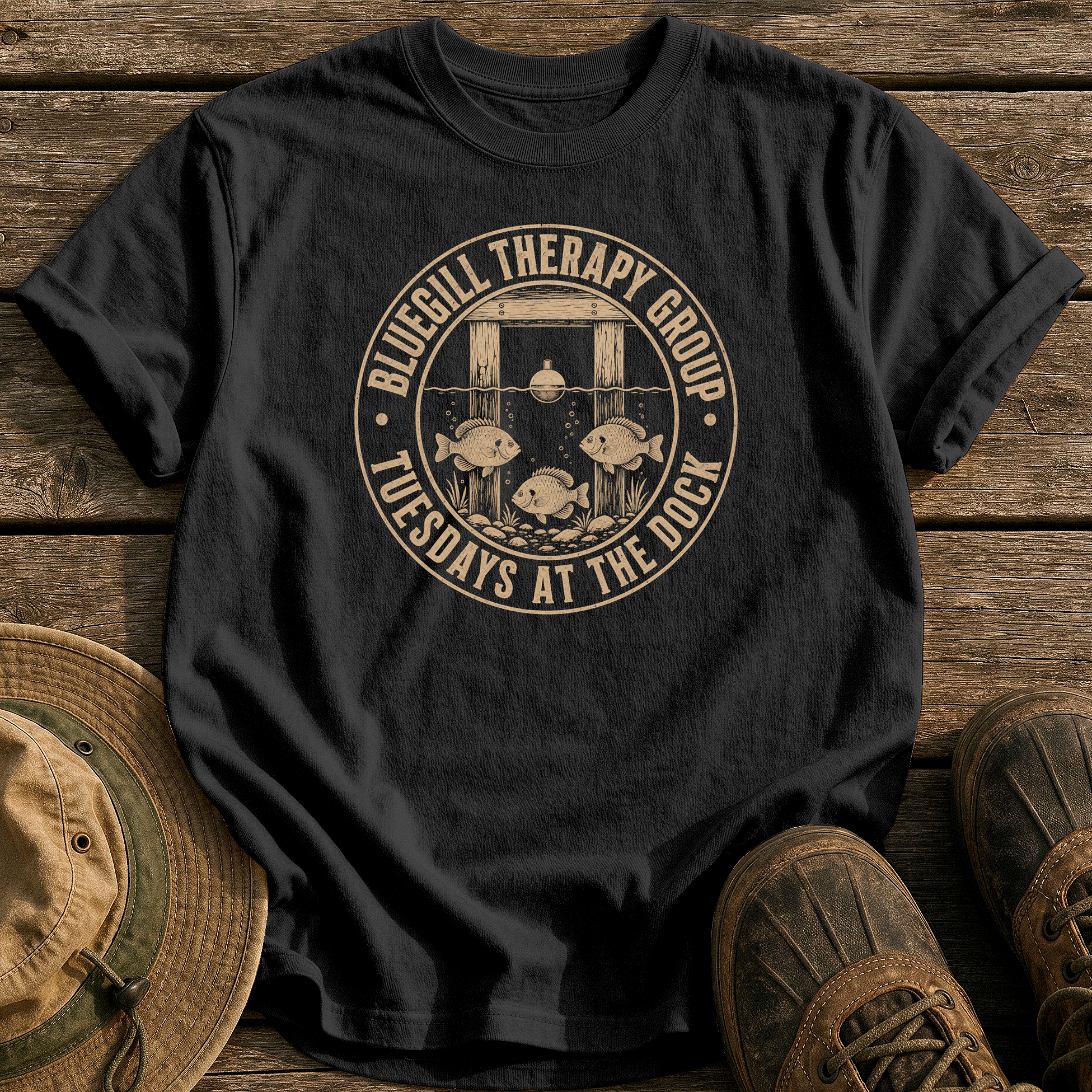 Bluegill Therapy Group tee - Black - front