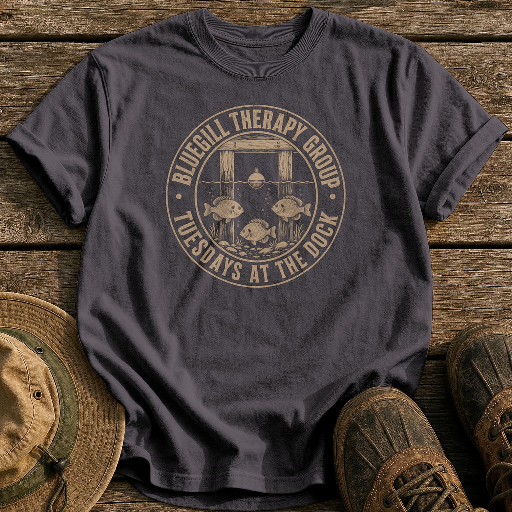 Bluegill Therapy Group tee - Graphite - front