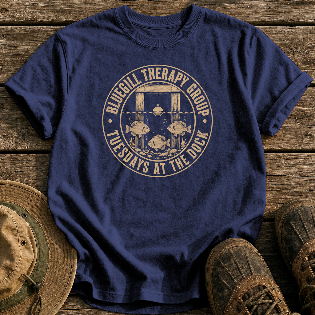 Bluegill Therapy Group tee - True Navy - front