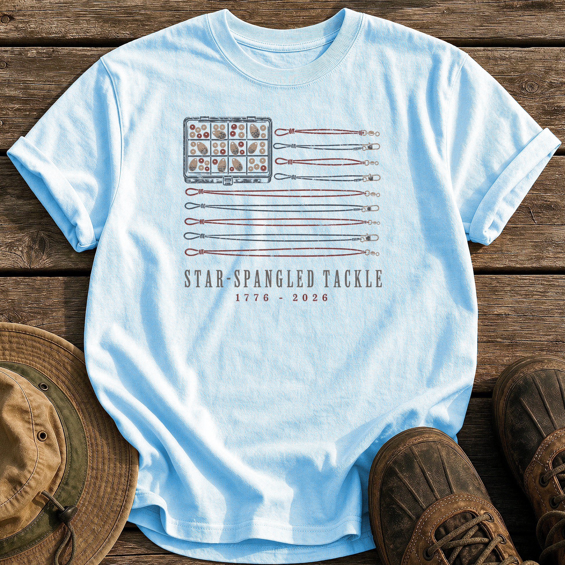 Star-Spangled Tackle tee - Chambray - front