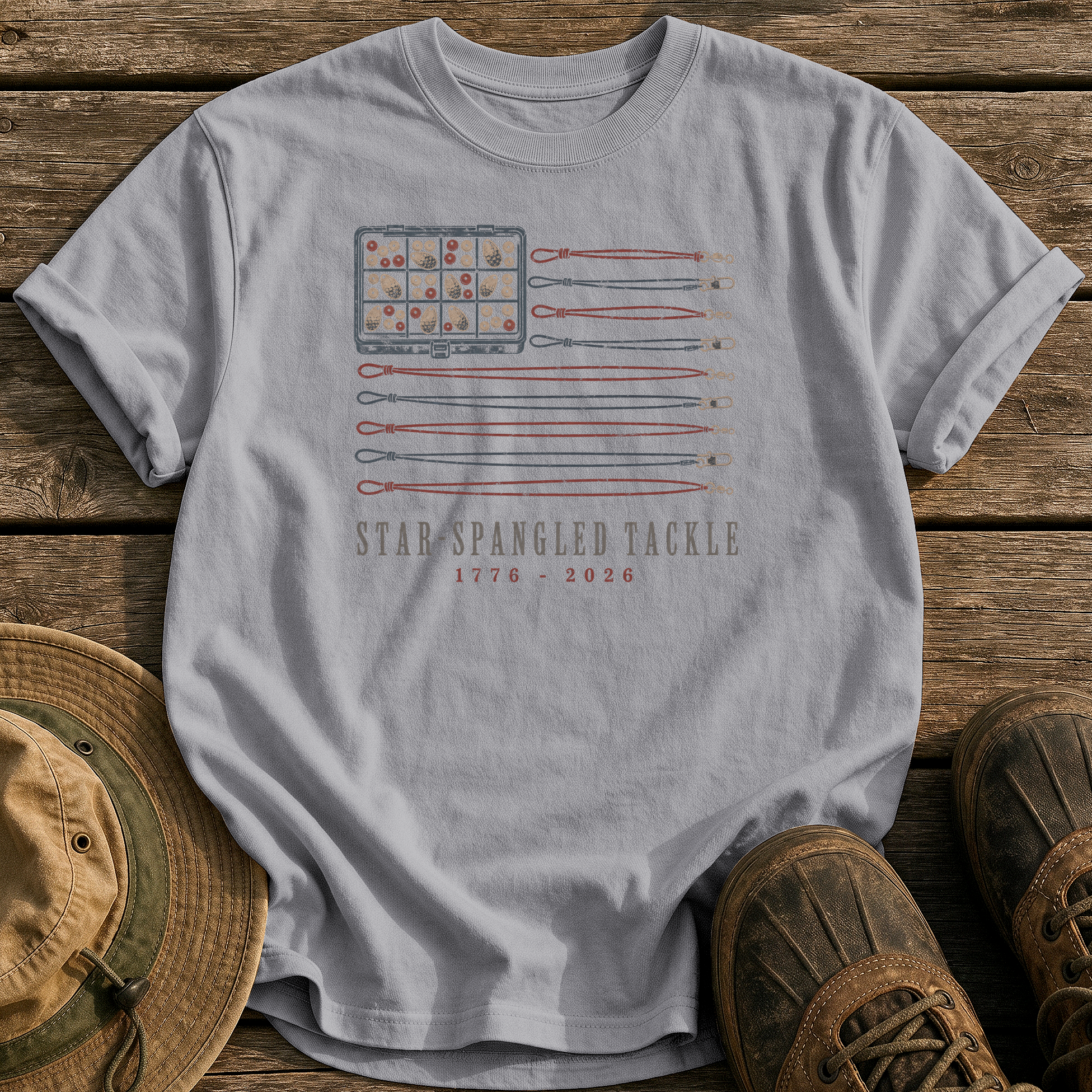 Star-Spangled Tackle tee - Grey - front