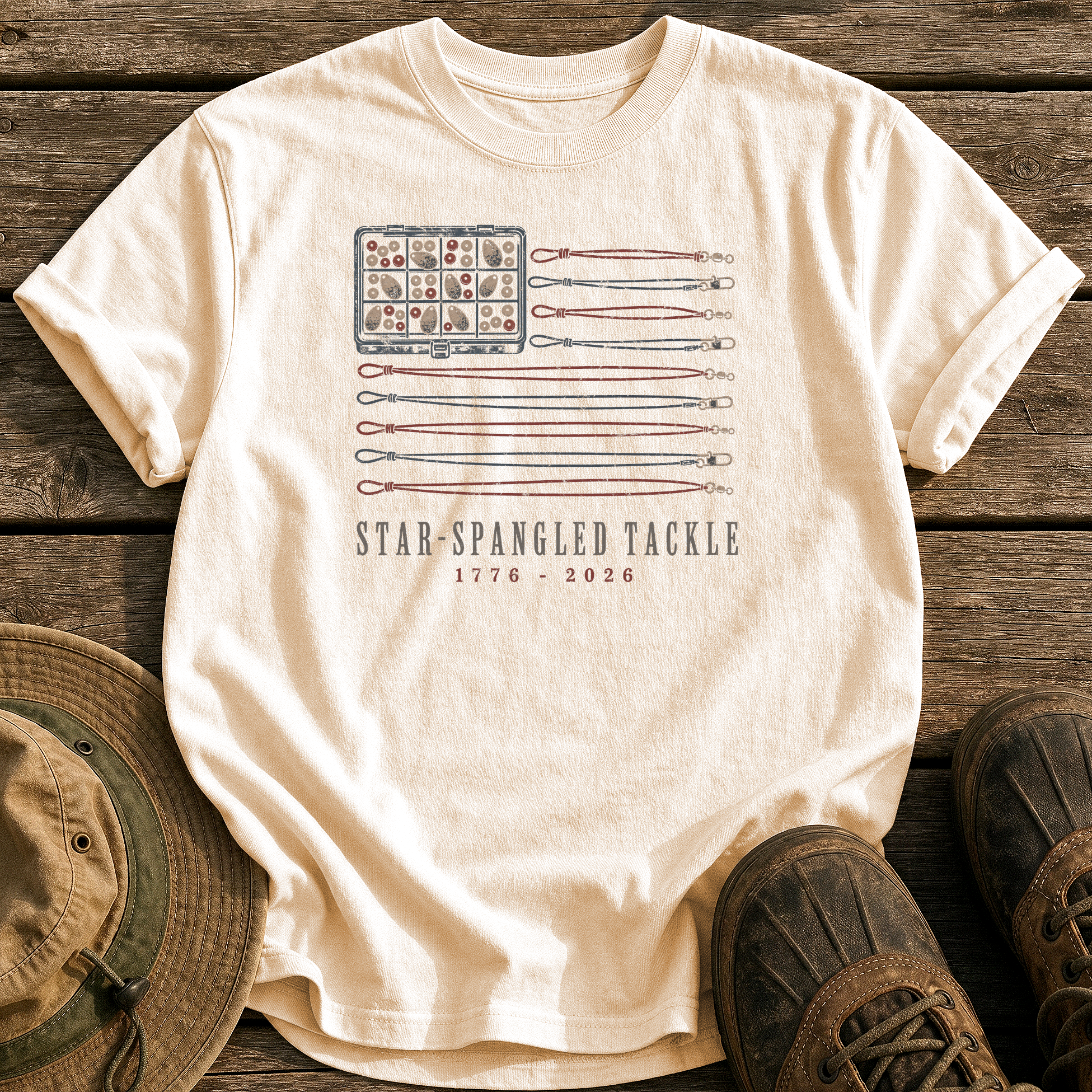 Star-Spangled Tackle tee - Ivory - front
