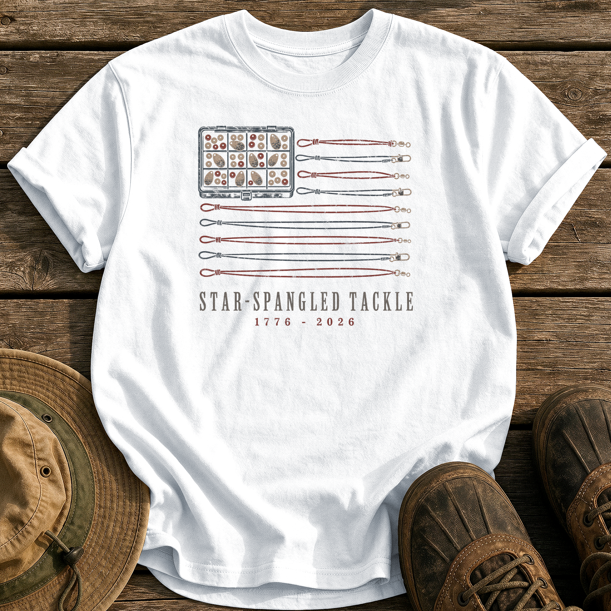 Star-Spangled Tackle tee - White - front