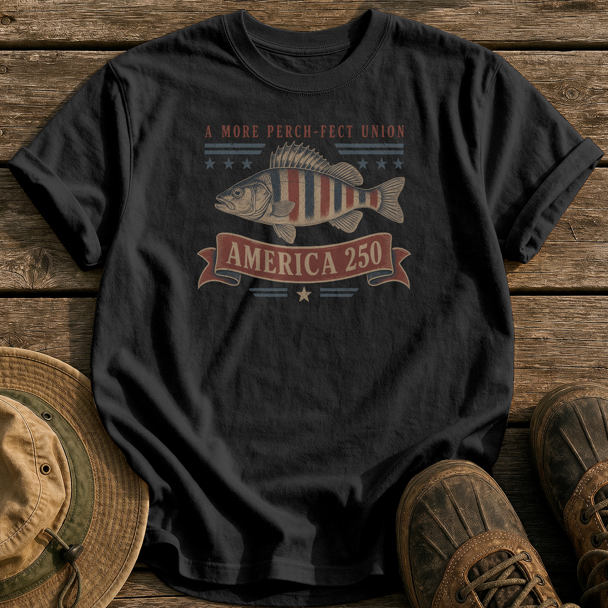 A More Perch-fect Union tee - Black - front