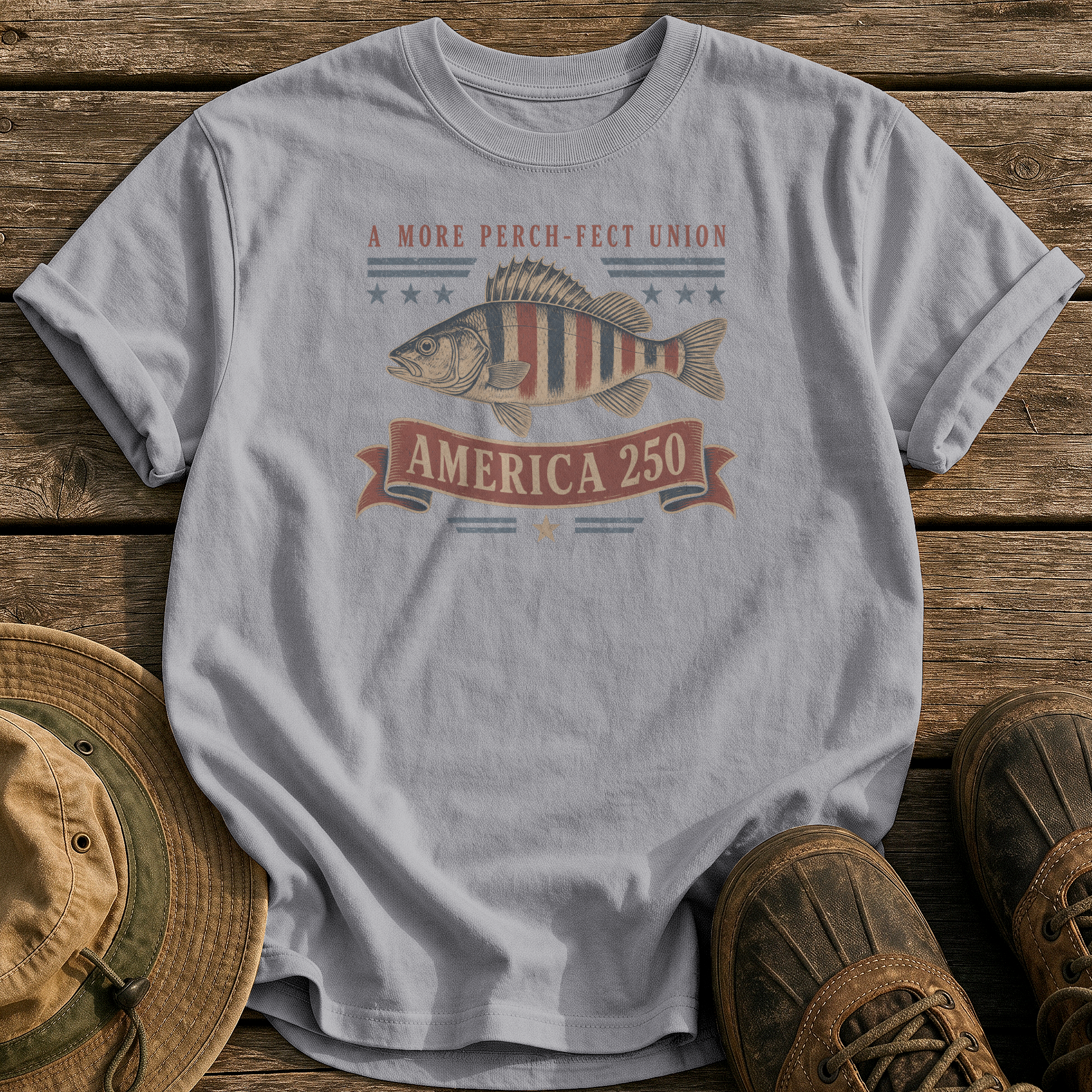 A More Perch-fect Union tee - Grey - front