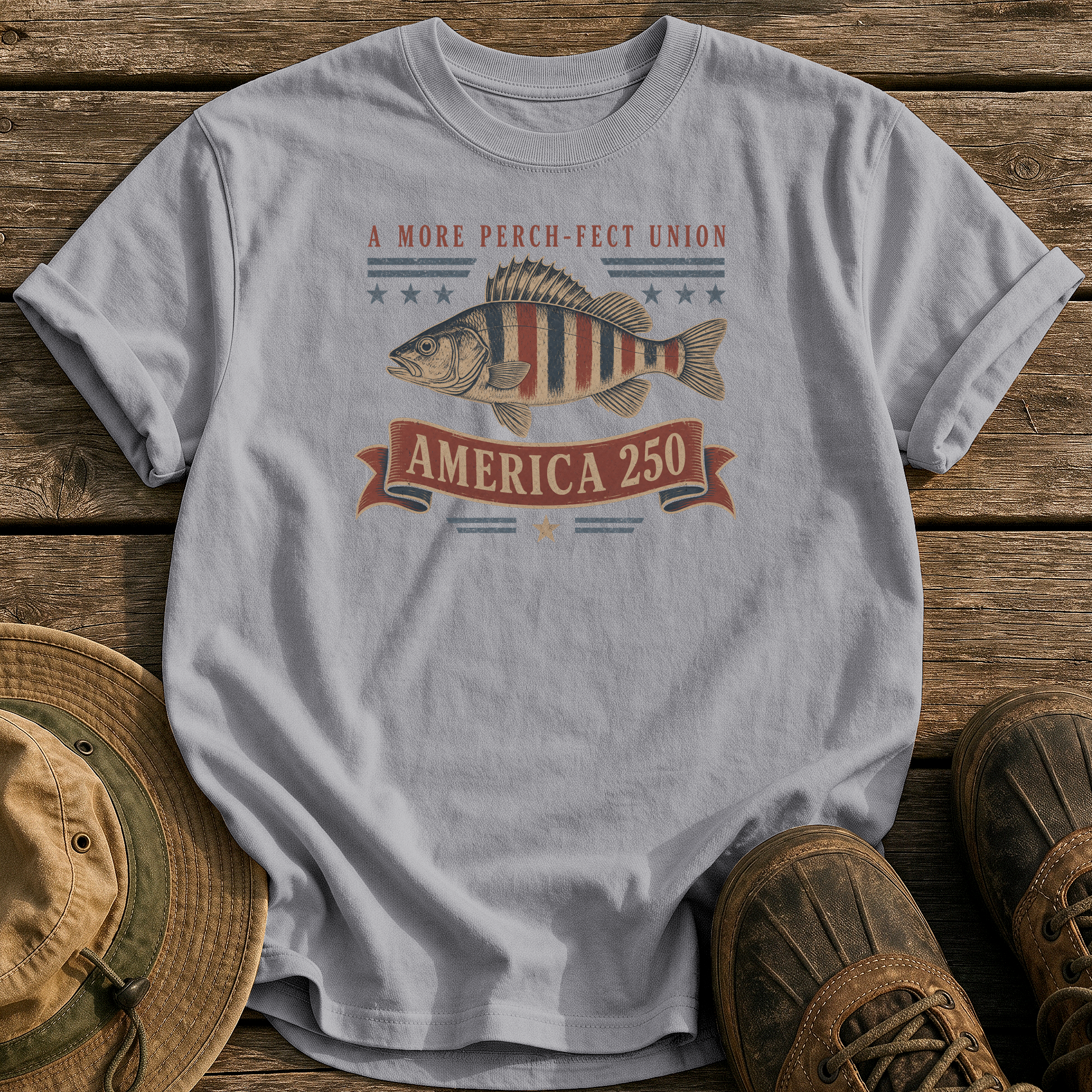 A More Perch-fect Union tee - Grey - front