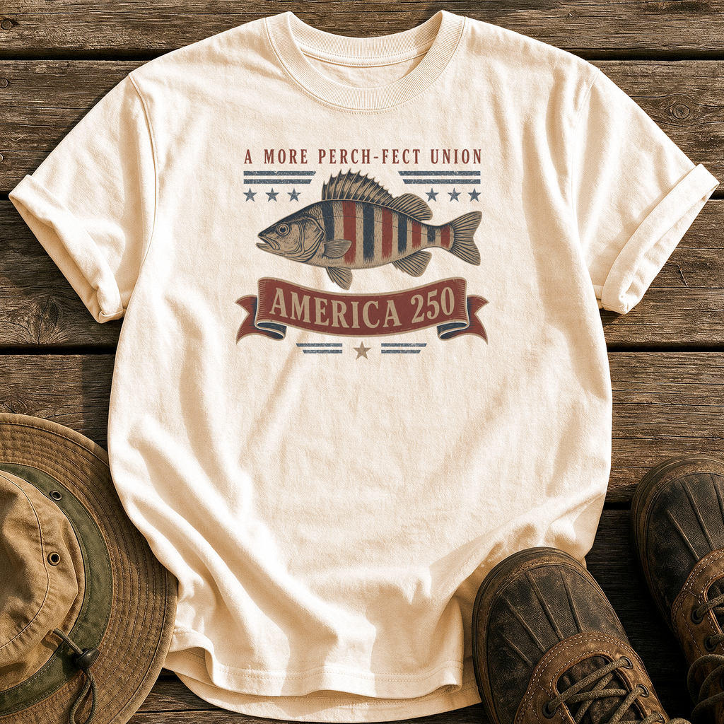 A More Perch-fect Union tee - Ivory - front
