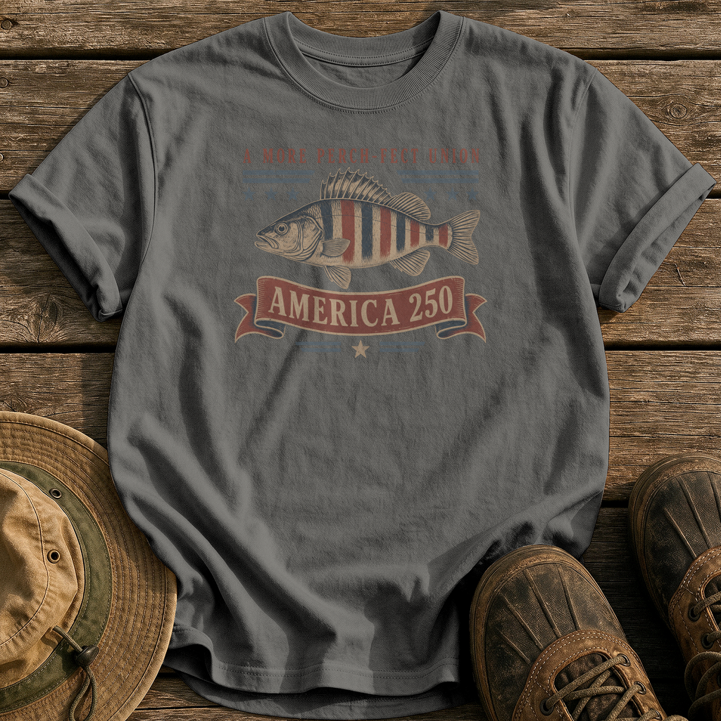 A More Perch-fect Union tee - Pepper - front