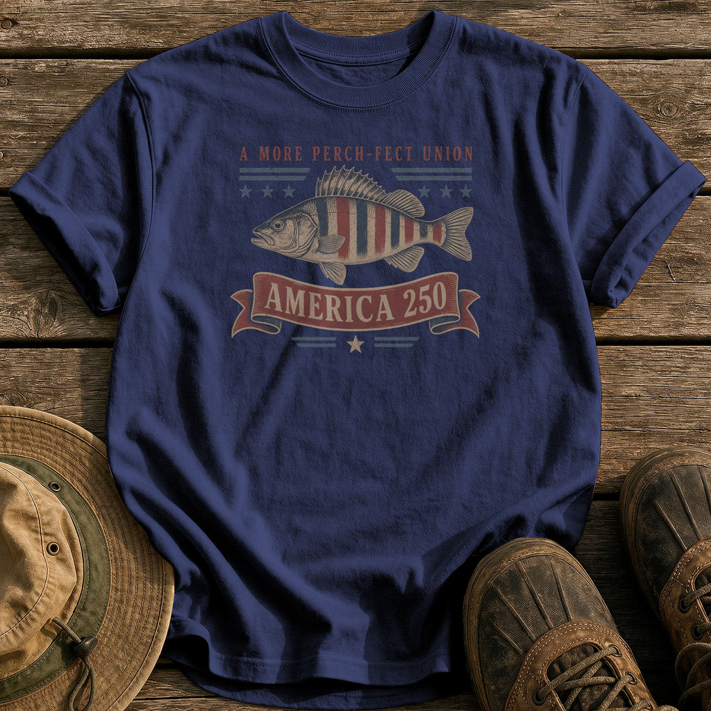 A More Perch-fect Union tee - True Navy - front