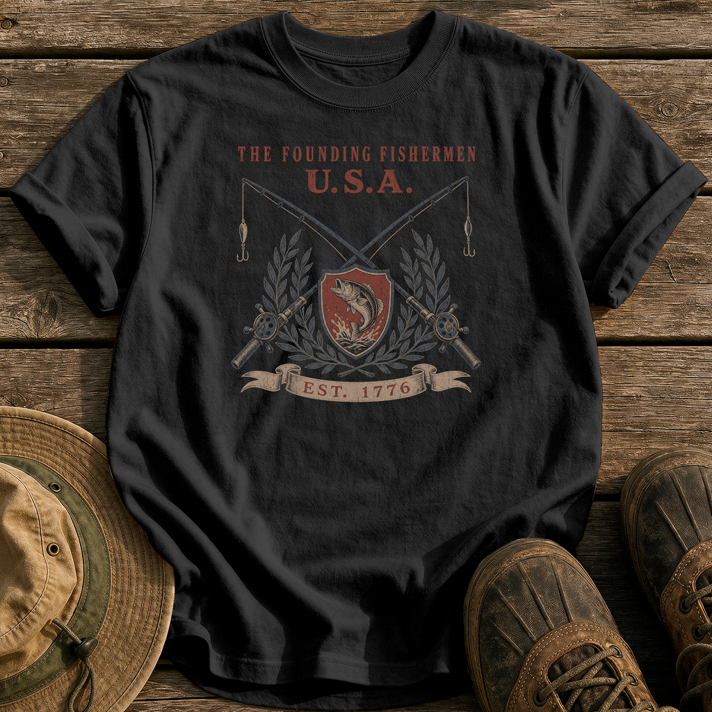 The Founding Fishermen tee - Black - front