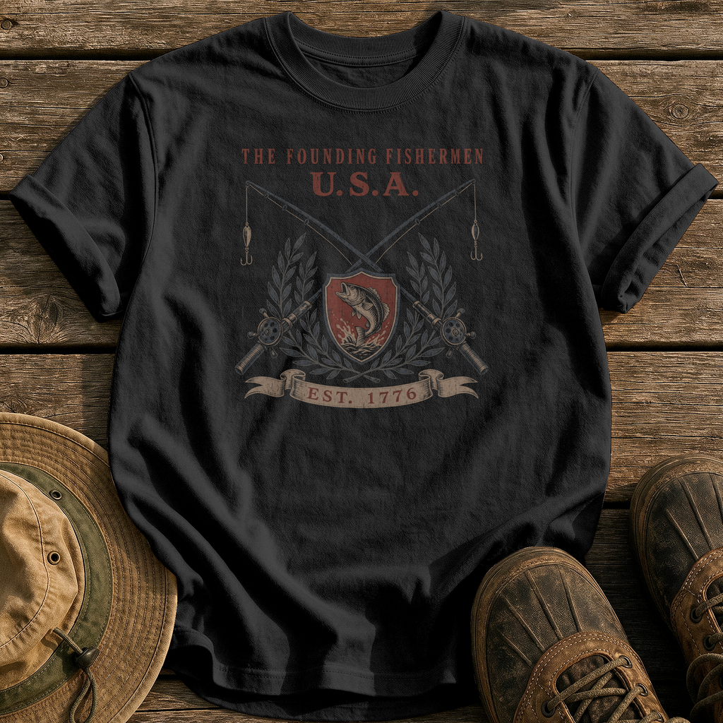The Founding Fishermen tee - Black - front