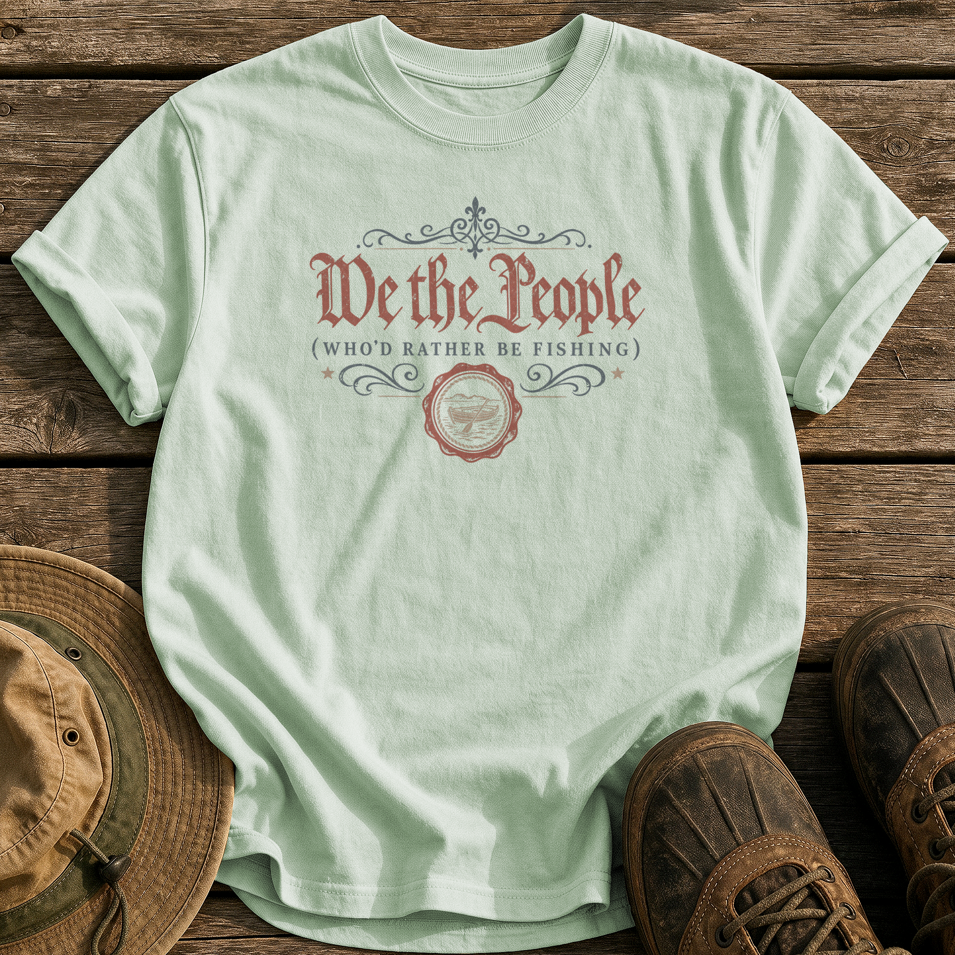 We the People Who Fish tee - Bay - front