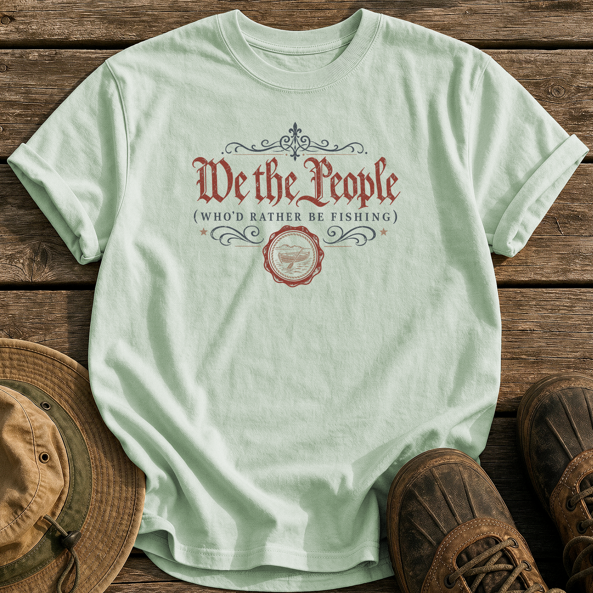 We the People Who Fish tee - Bay - front
