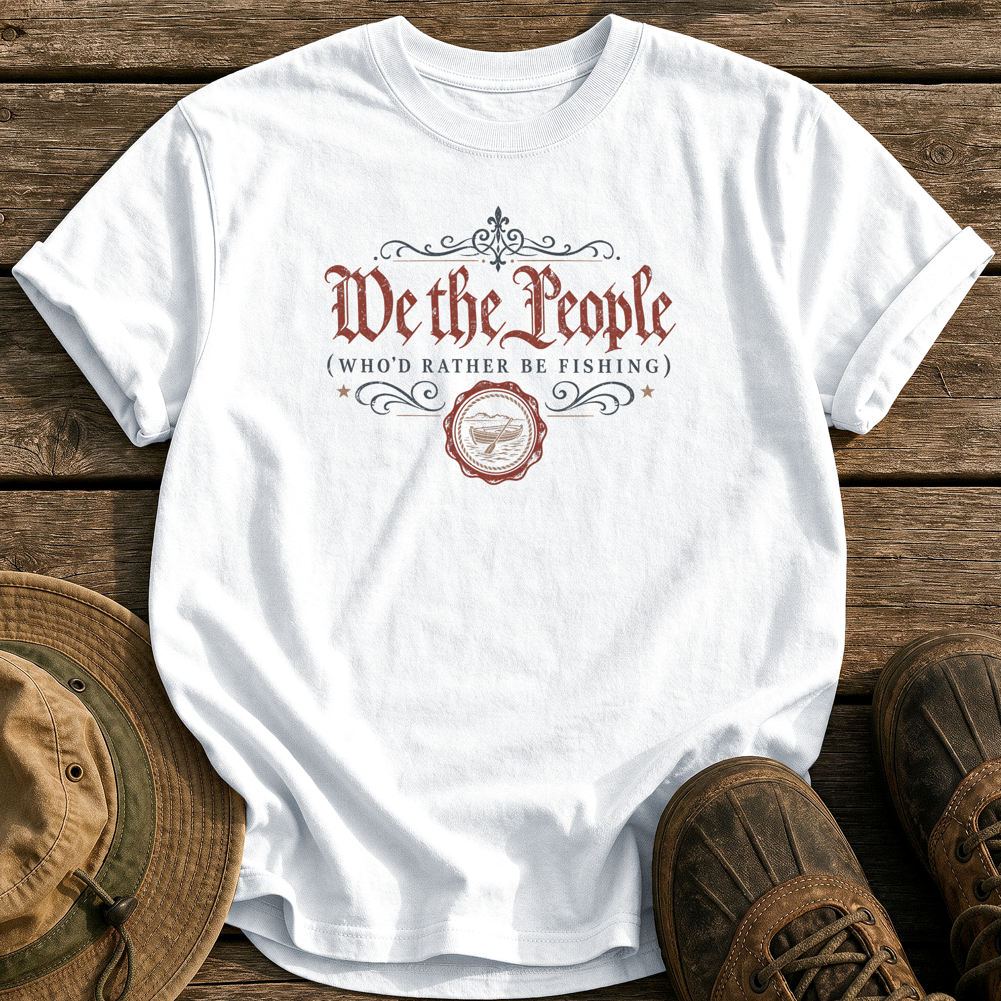 We the People Who Fish tee - White - front