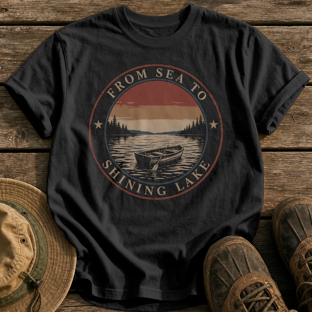 From Sea to Shining Lake tee - Black - front